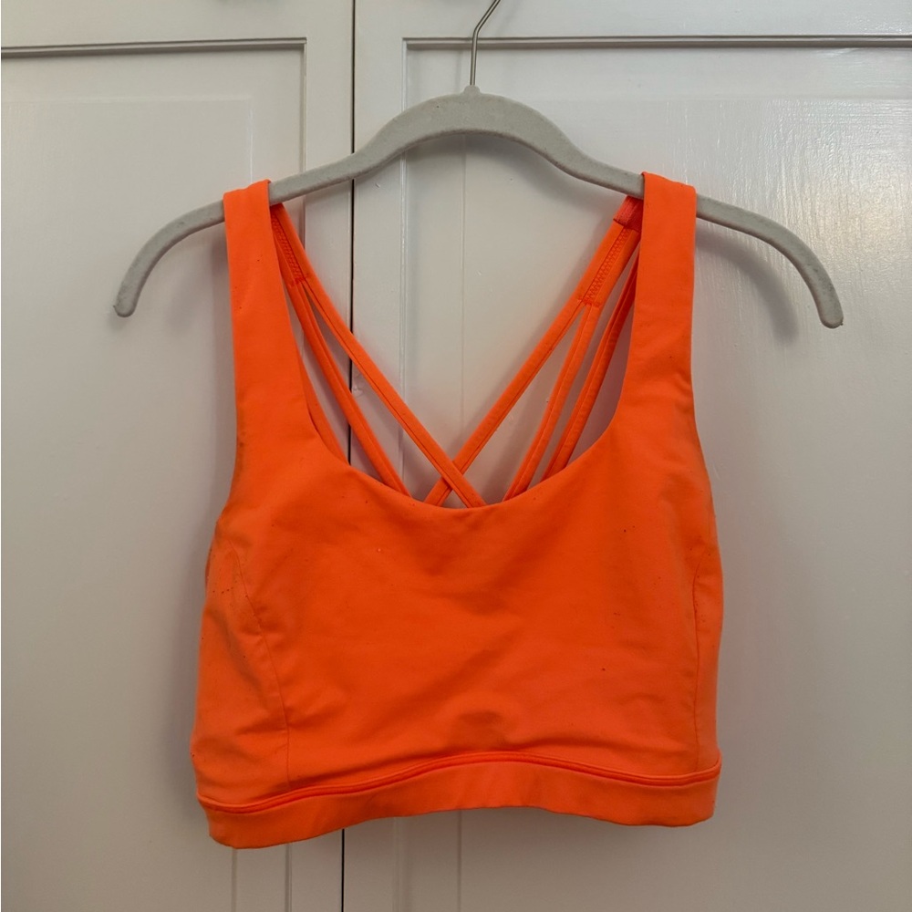 Lululemon Athletica Orange Strappy Sports Bra